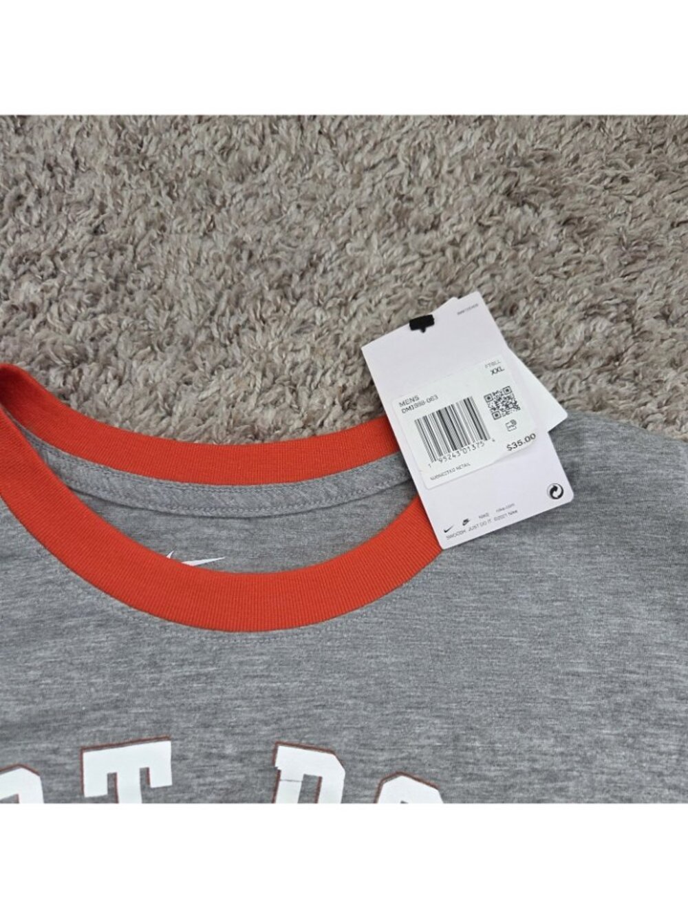 Clemson Tigers T-Shirt Men’s 2XL Gray Nike Cotton Short Sleeve Graphic Tags - Picture 2 of 7